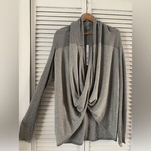 lululemon  long sleeves wrap open crossover front blouse Size 4/S /M